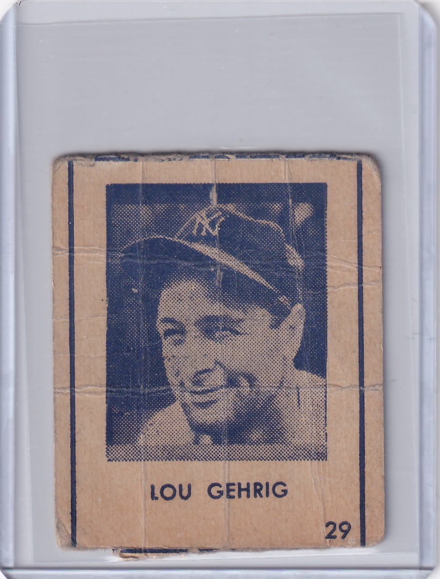 1948 R346 Blue Tint #29 Lou Gehrig - New York Yankees