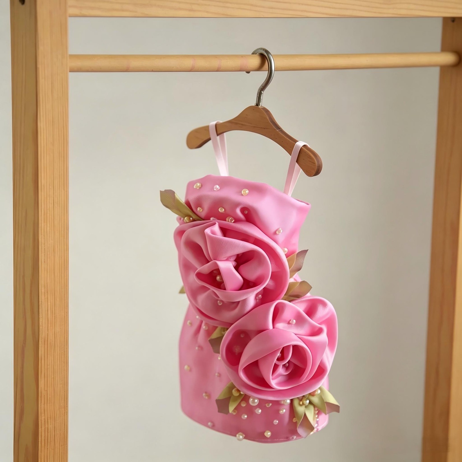 OOAK Pink Flower Bud Dress For Silkstone Barbie Poppy Parker FR Integrity Toys