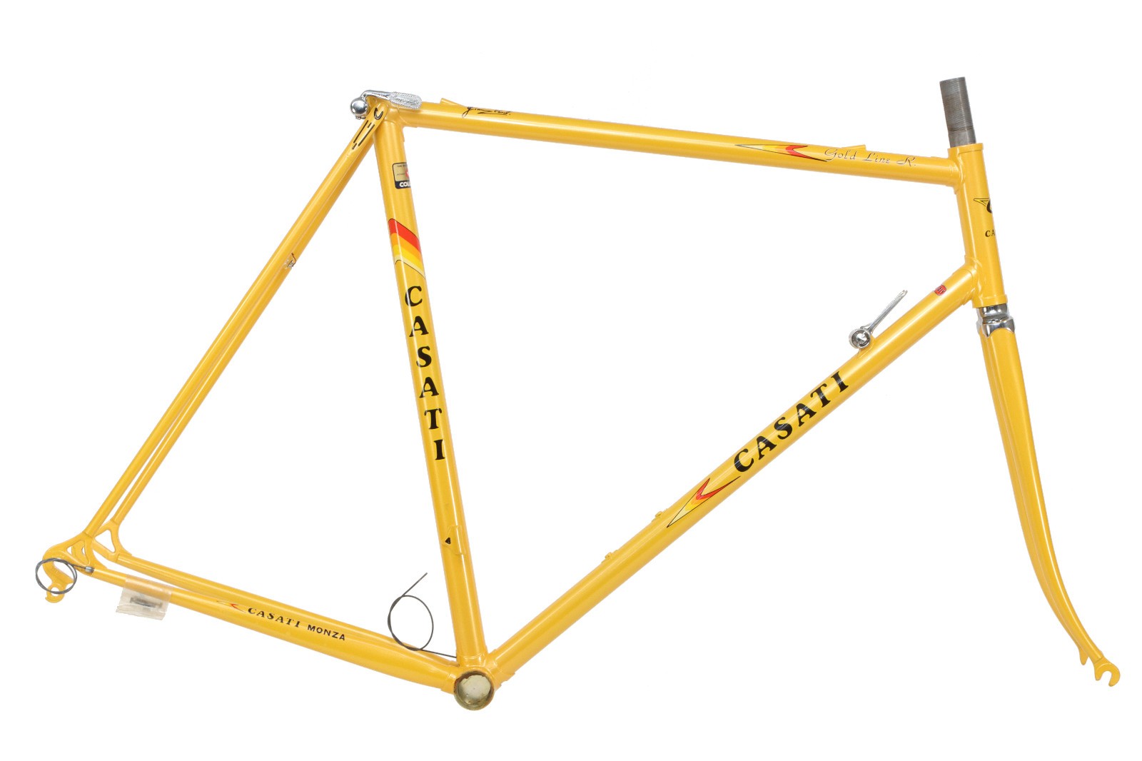 Casati Monza Gold Line R Road Aero Frameset 58cm Columbus SL Yellow NOS
