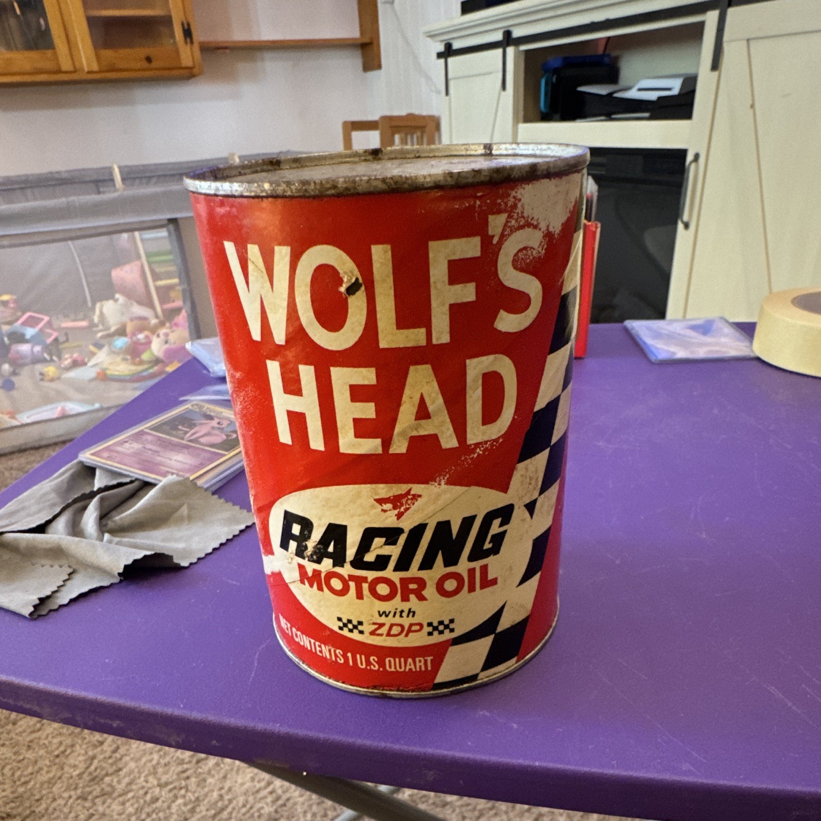 Wolf’s Head Racing Motor Oil Can Full Quart Wolf’s Head Racing Motor Oil Can Full Quart