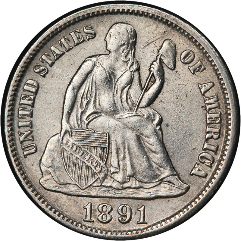 1891-S Seated Liberty Dime Nice BU Nice Eye Appeal Nice Strike
