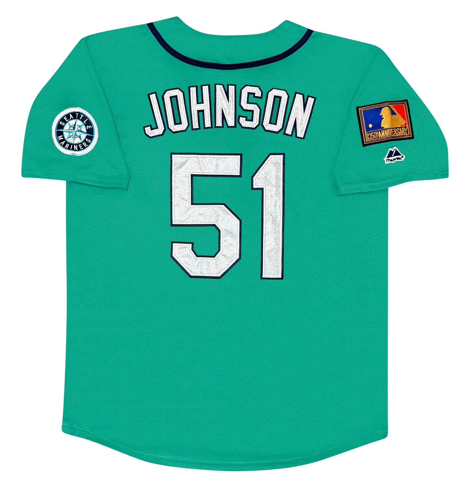 Randy Johnson 1994 Seattle Mariners 125th Anniv. Men's Alt Teal Jersey Randy Johnson 1994 Seattle Mariners 125th Anniv. Men's Alt Teal Jersey
