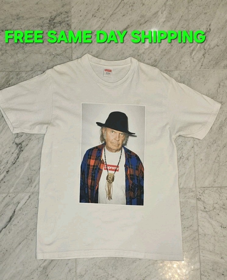 SS15 Supreme Neil Young Tee LARGE White T-shirt 2015.