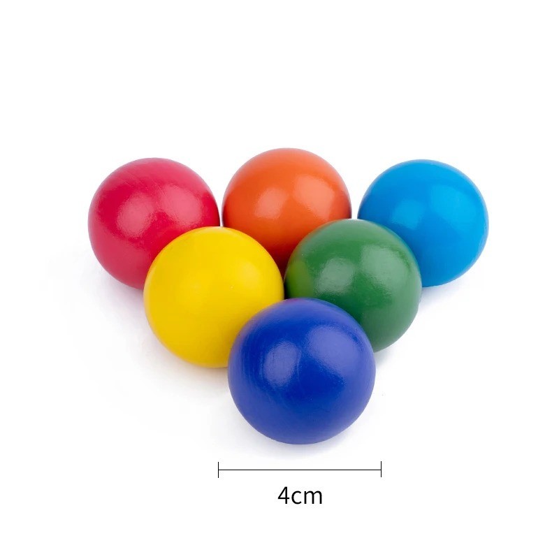 Wooden Rainbow Stacking Blocks Montessori Colorful Building Toy Kids Educational