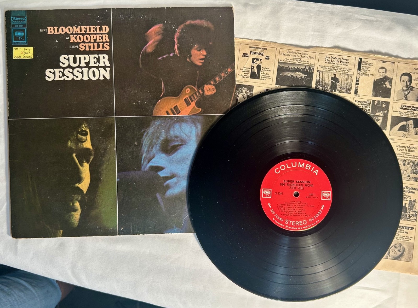SUPER SESSION 1968 Vinyl LP 1st PRESS 360 degree RED EYE LABEL VG+/NM- 1B/1D OIS