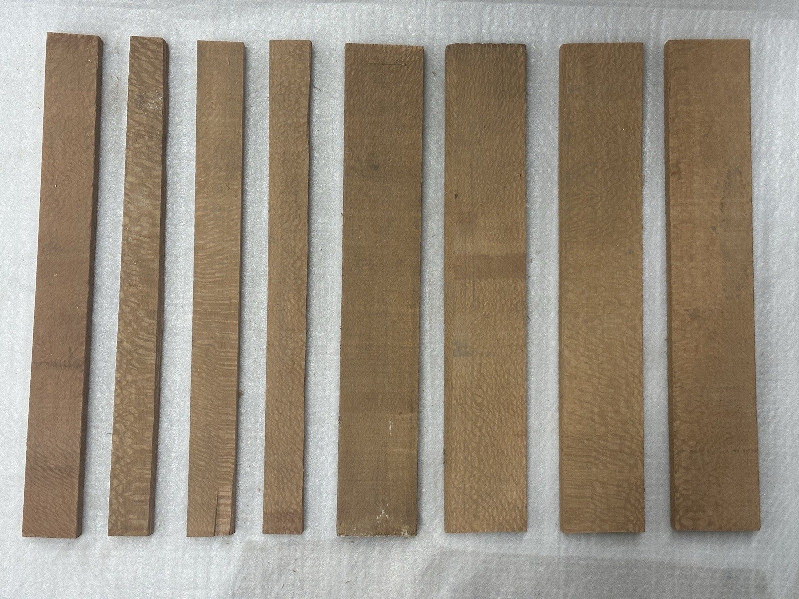 old stock AUSTRALIAN LACEWOOD 1” x 23-1/2” long - Lot of 8 - all from same board