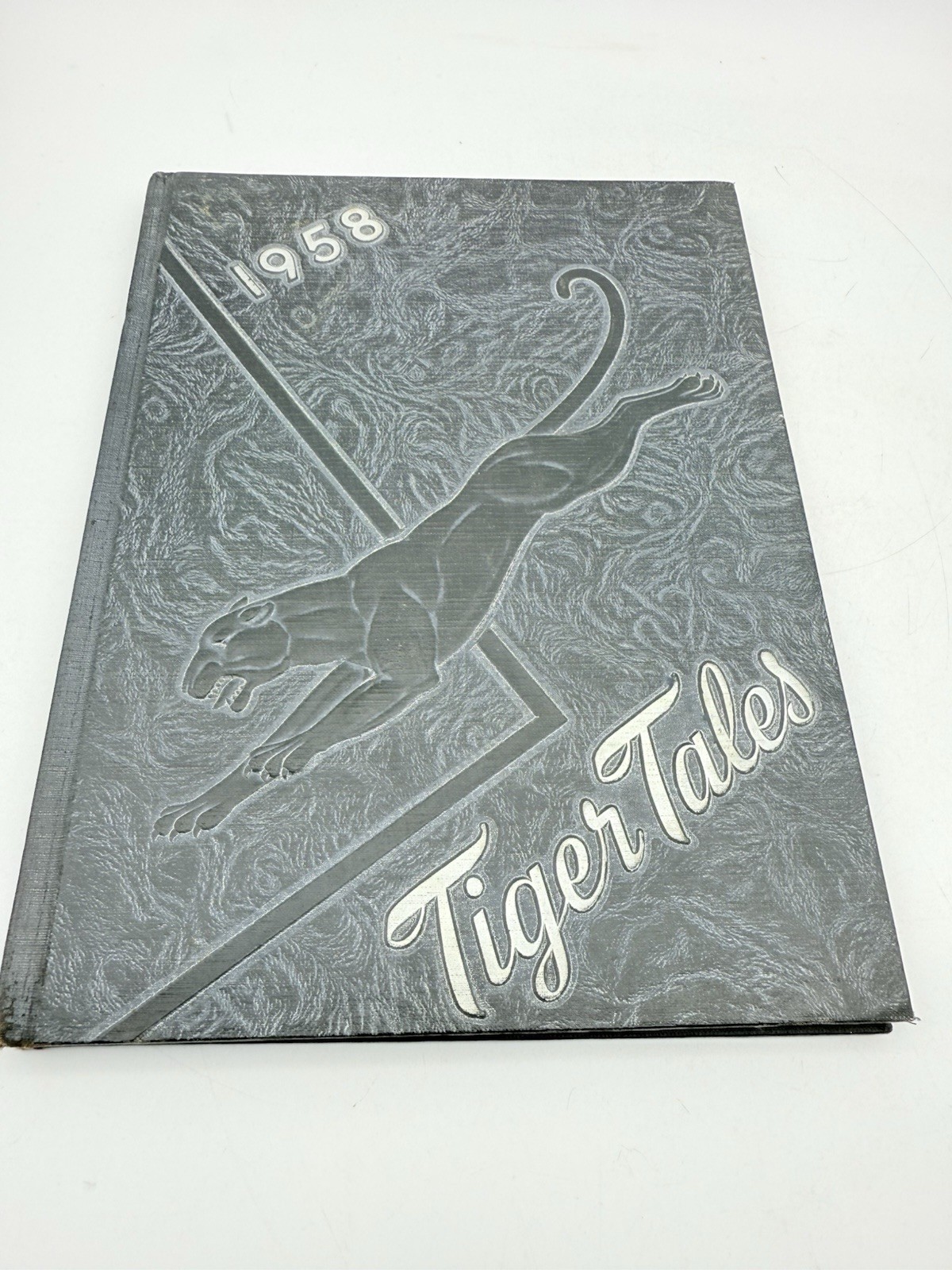 Vintage 1958 Yearbook Tiger Tales Crystal Lake Community High School Illinois