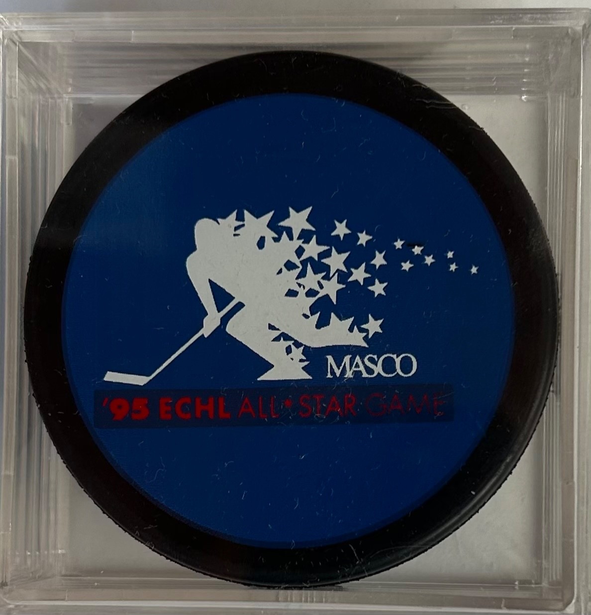 1995 EAST COAST HOCKEY LEAGUE ECHL  MASCO ALL-STAR GAME OFFICIAL GAME PUCK VEGUM