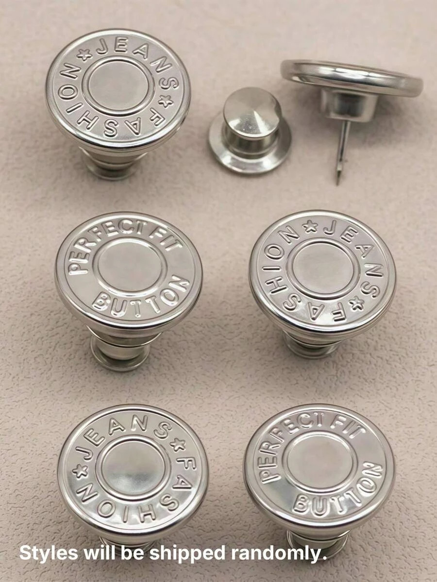 2-6pcs Jeans Button Replacement Adjustable Waist No Sew Buttons 2-6pcs Jeans Button Replacement Adjustable Waist No Sew Buttons