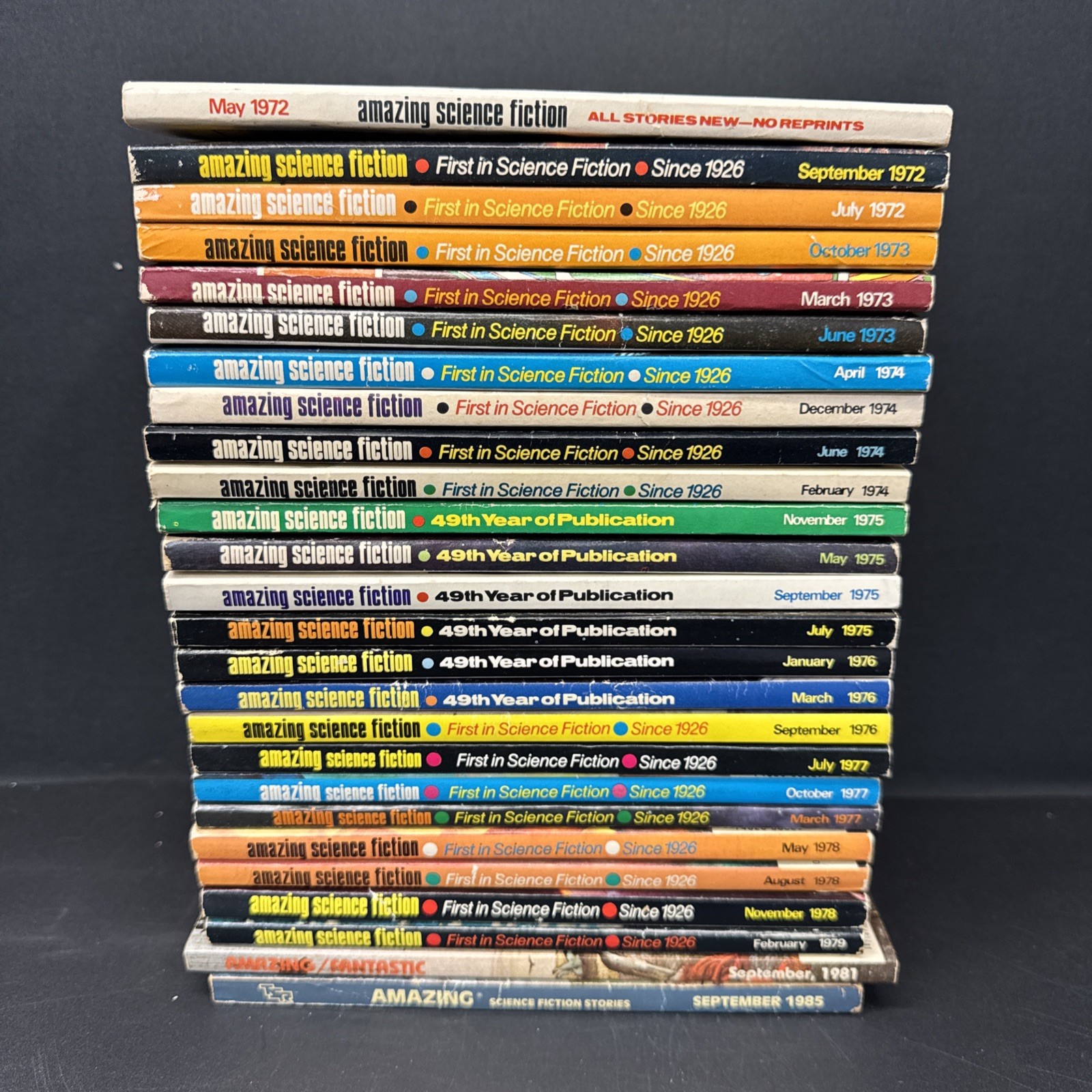 Vintage AMAZING Science Fiction/ Lot Of 26 Books (1970s-1980s)