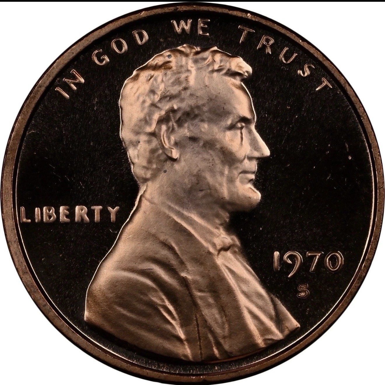 1970-S  Large Date Lincoln Memorial Red Proof Cent/Penny Fast Shipping