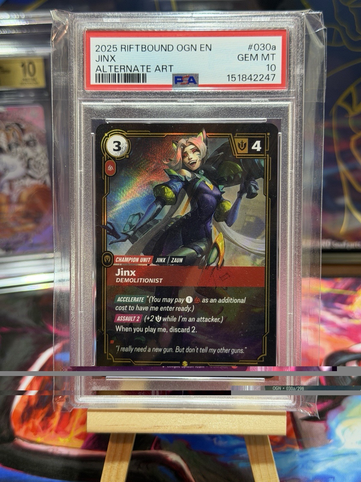 2025 RIFTBOUND: LEAGUE OF LEGENDS ORIGINS AA #030A JINX - DEMOLITIONIST PSA 10 2025 RIFTBOUND: LEAGUE OF LEGENDS ORIGINS AA #030A JINX - DEMOLITIONIST PSA 10