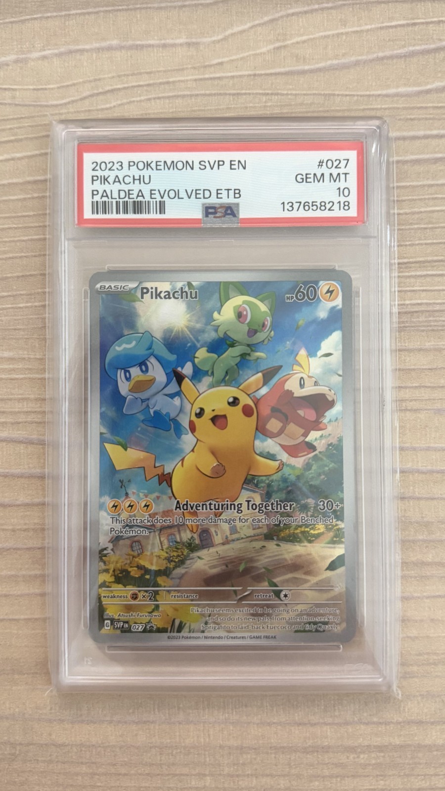 2023 POKEMON SVP EN - PALDEA EVOLVED - #027 PIKACHU - PSA 10 2023 POKEMON SVP EN - PALDEA EVOLVED - #027 PIKACHU - PSA 10