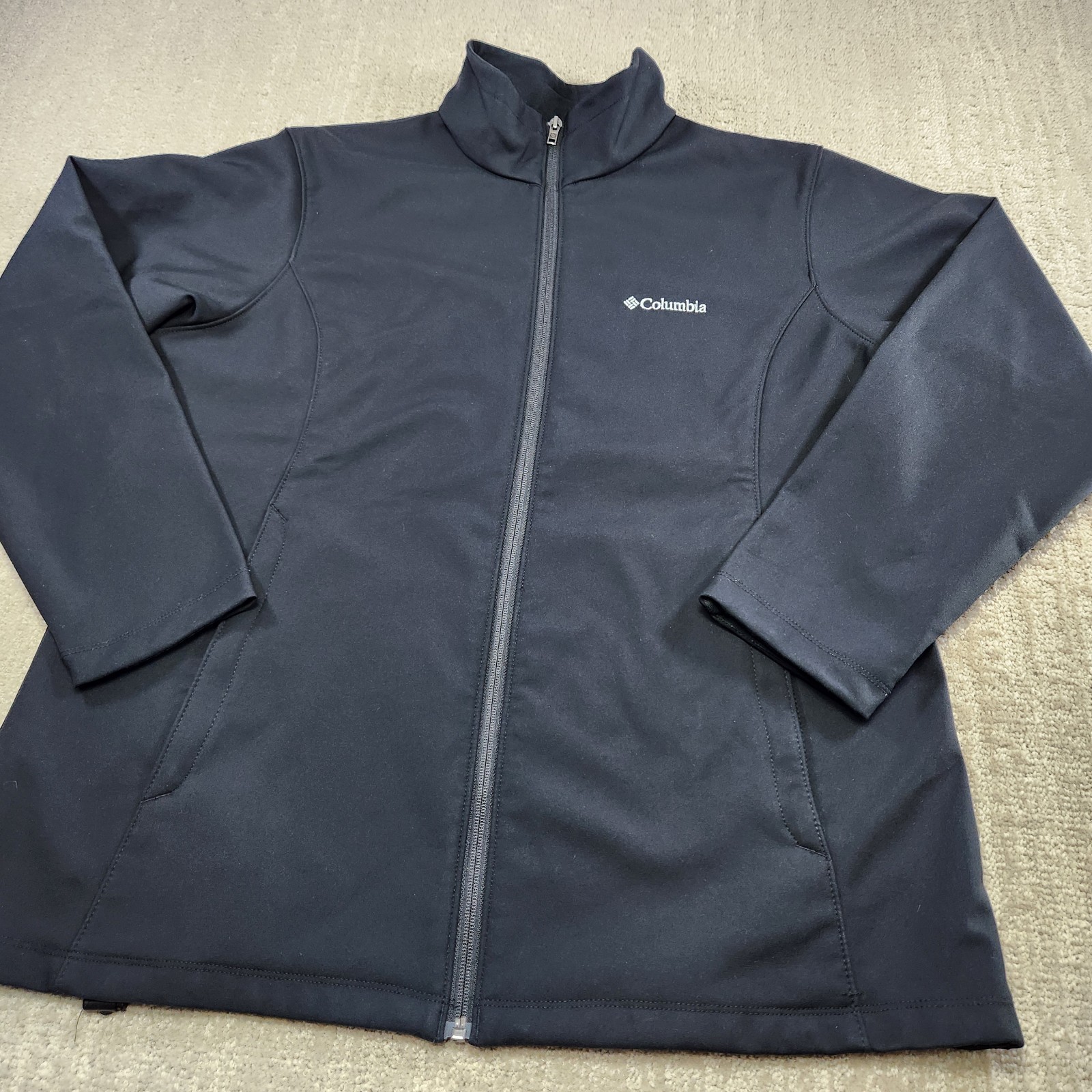 Columbia Jacket Women 1X Herald Square Softshell Fleece Lined Black Full Zip Columbia Jacket Women 1X Herald Square Softshell Fleece Lined Black Full Zip
