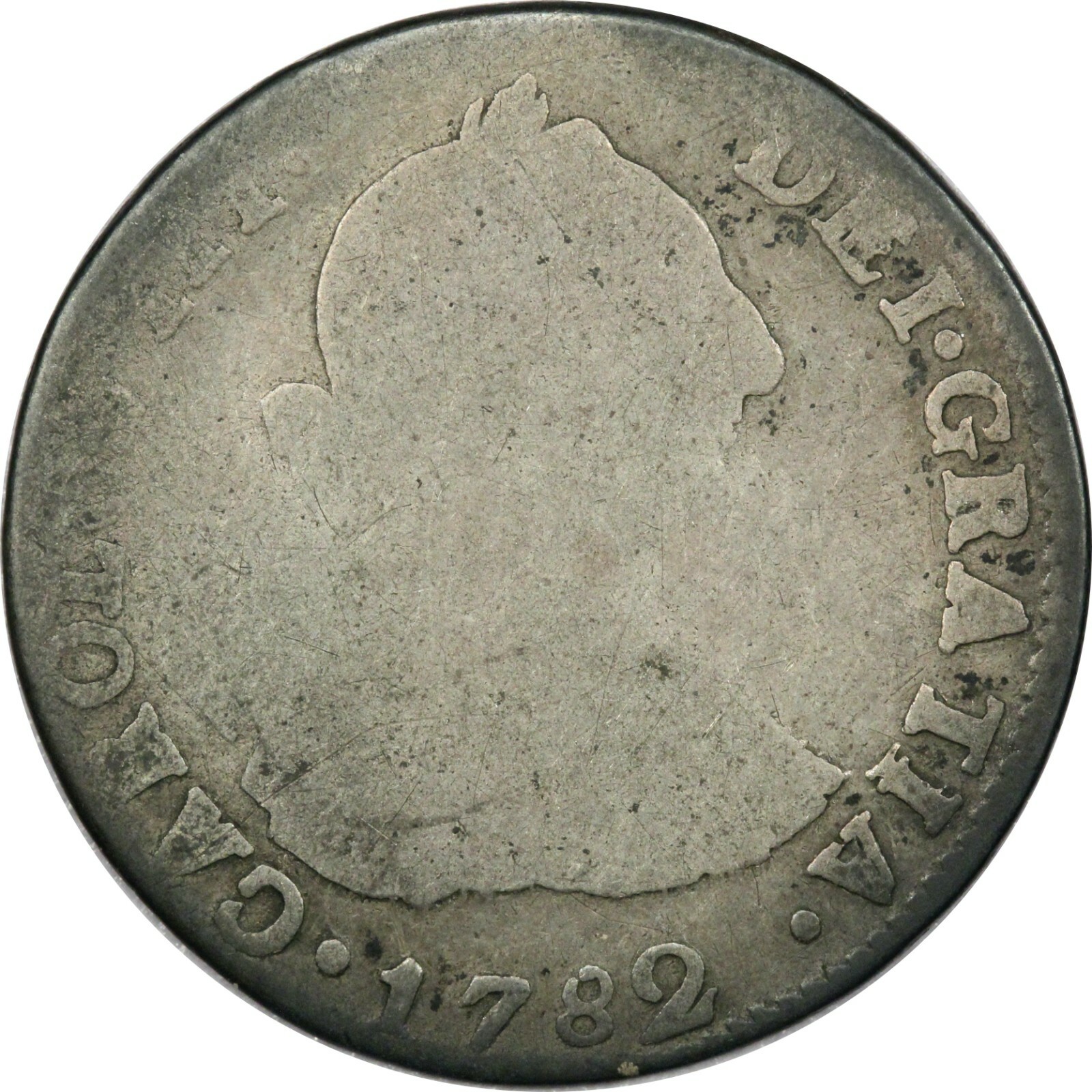 1782 PTS Spanish Colonial Bolivia 2 Reales Silver, AG/G Condition, KM #53