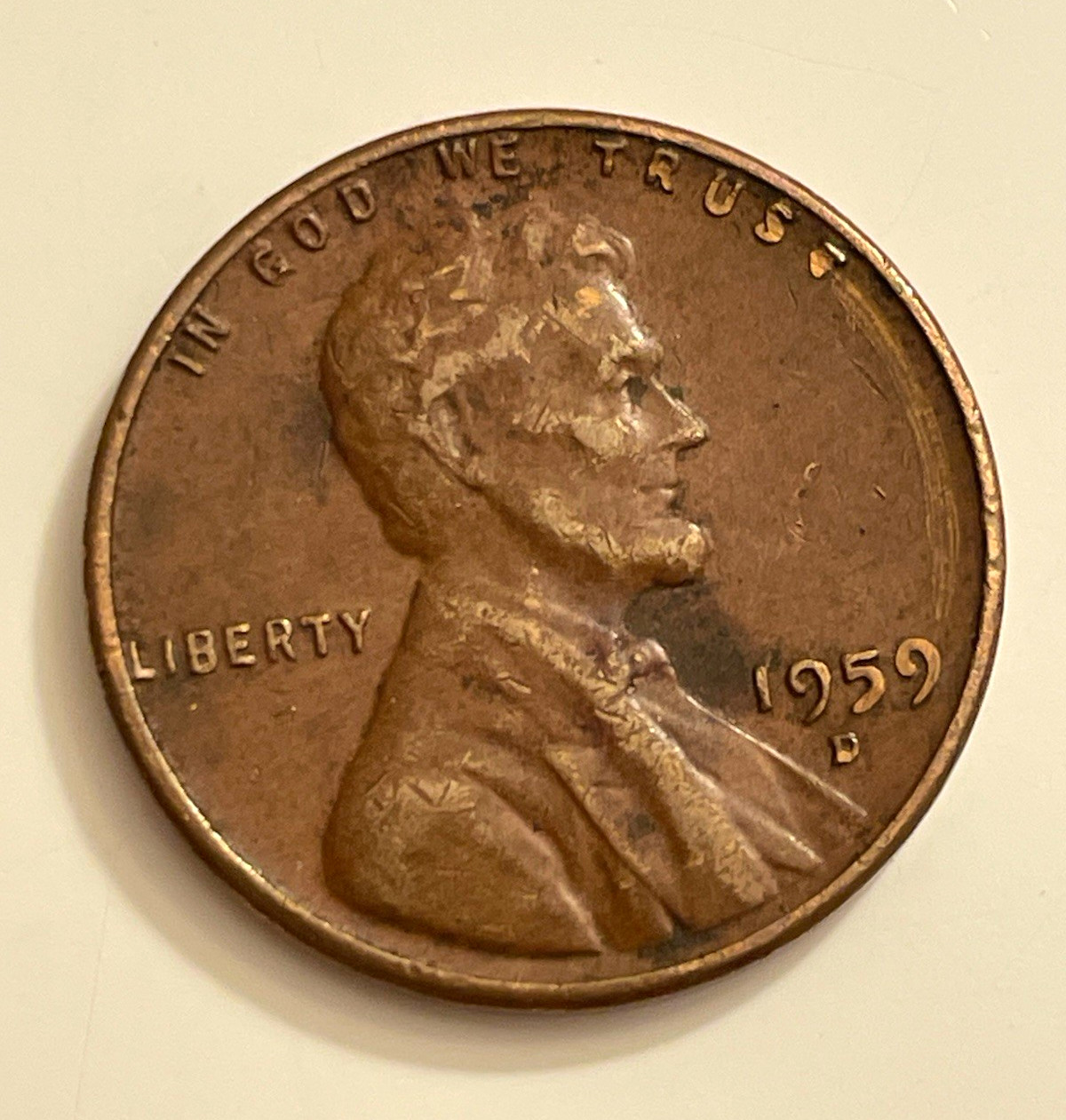 1959-D Lincoln Memorial Small Cent 0.95 Copper BN Business Strike KM-201