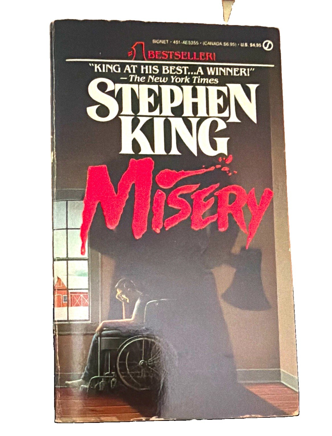 Stephen King MISERY 1988 1st Signet Printing Paperback “Misery’s Return”
