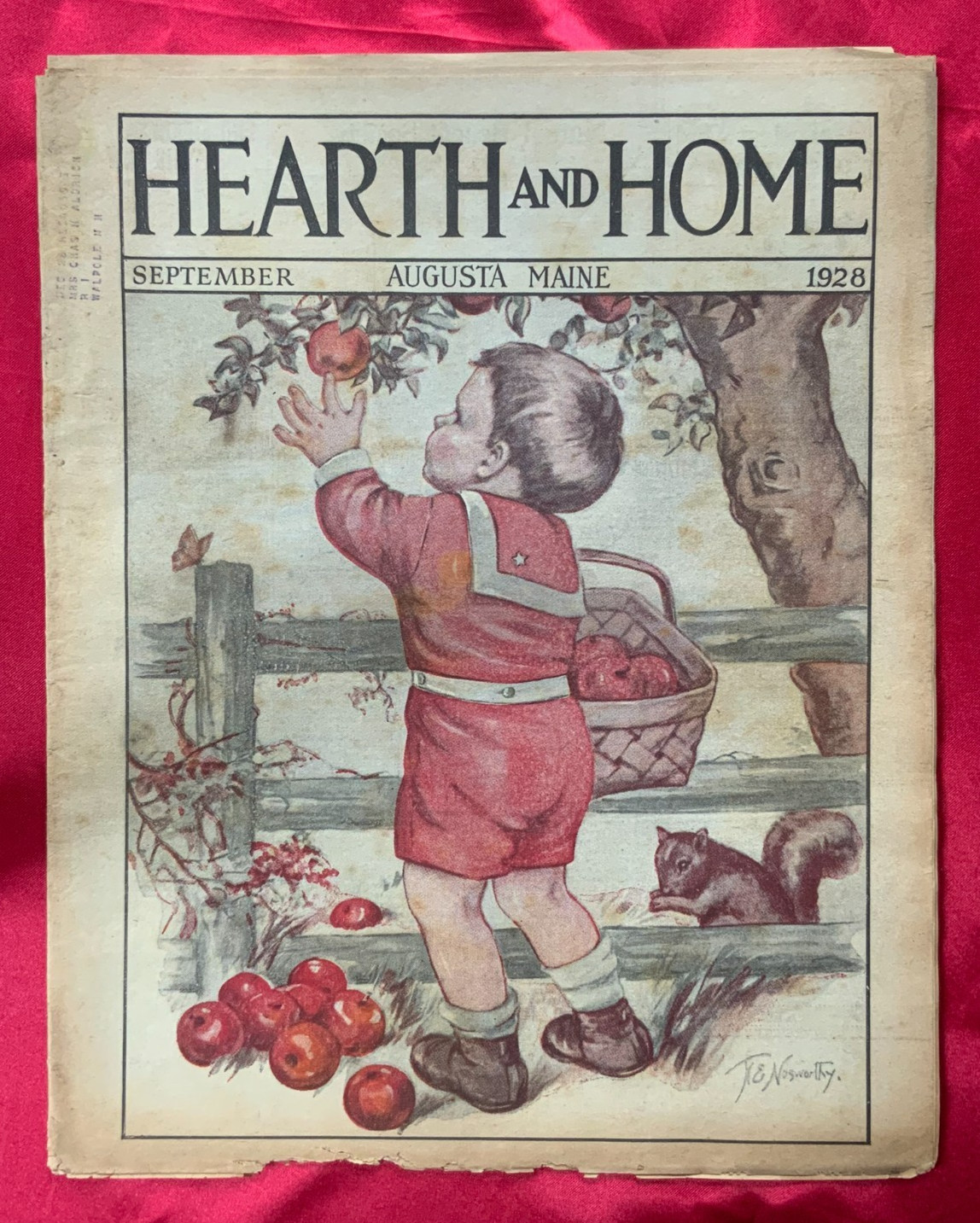 September 1928 VTG Hearth Home a/s Florence Nosworthy Magazine ~ Harvest Apples