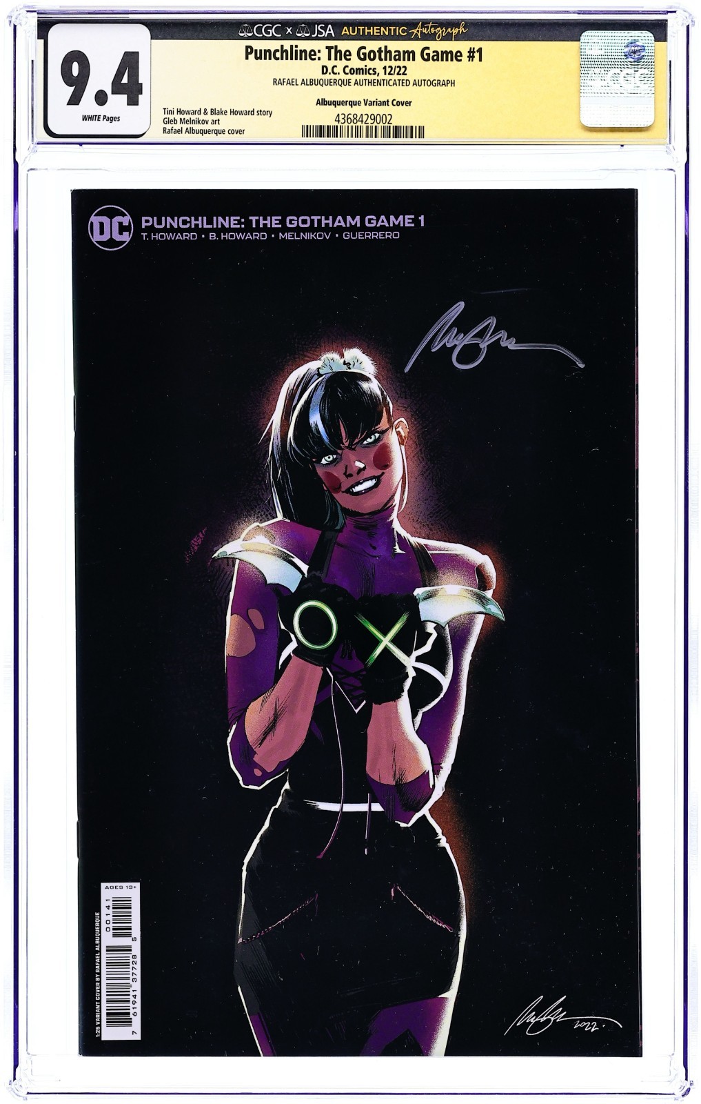 Punchline: The Gotham Game #1D [1:25] - 2022 - CGC 9.4 - Signed by Albuquerque