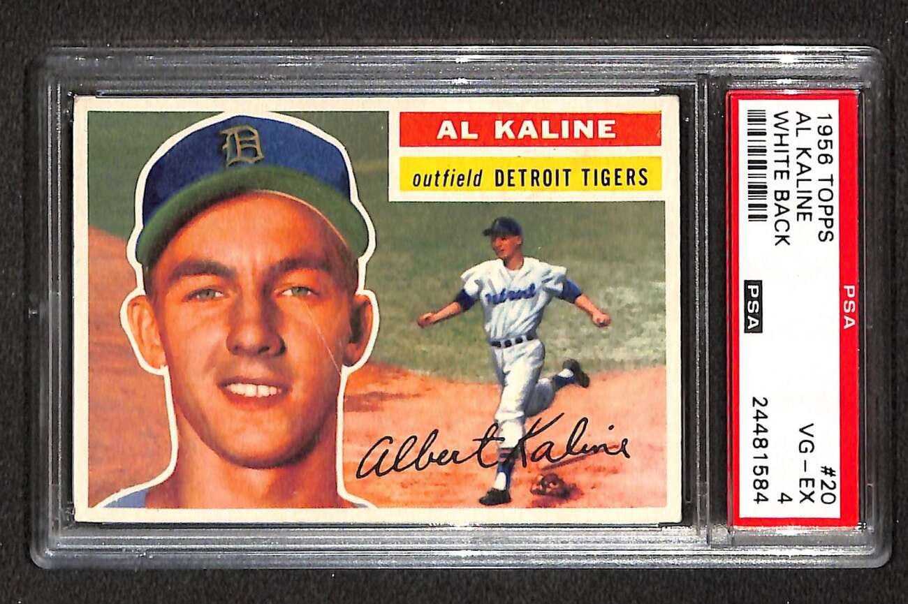 1956 Topps White Back #20 Al Kaline HOF  PSA 4 VGEX C107110
