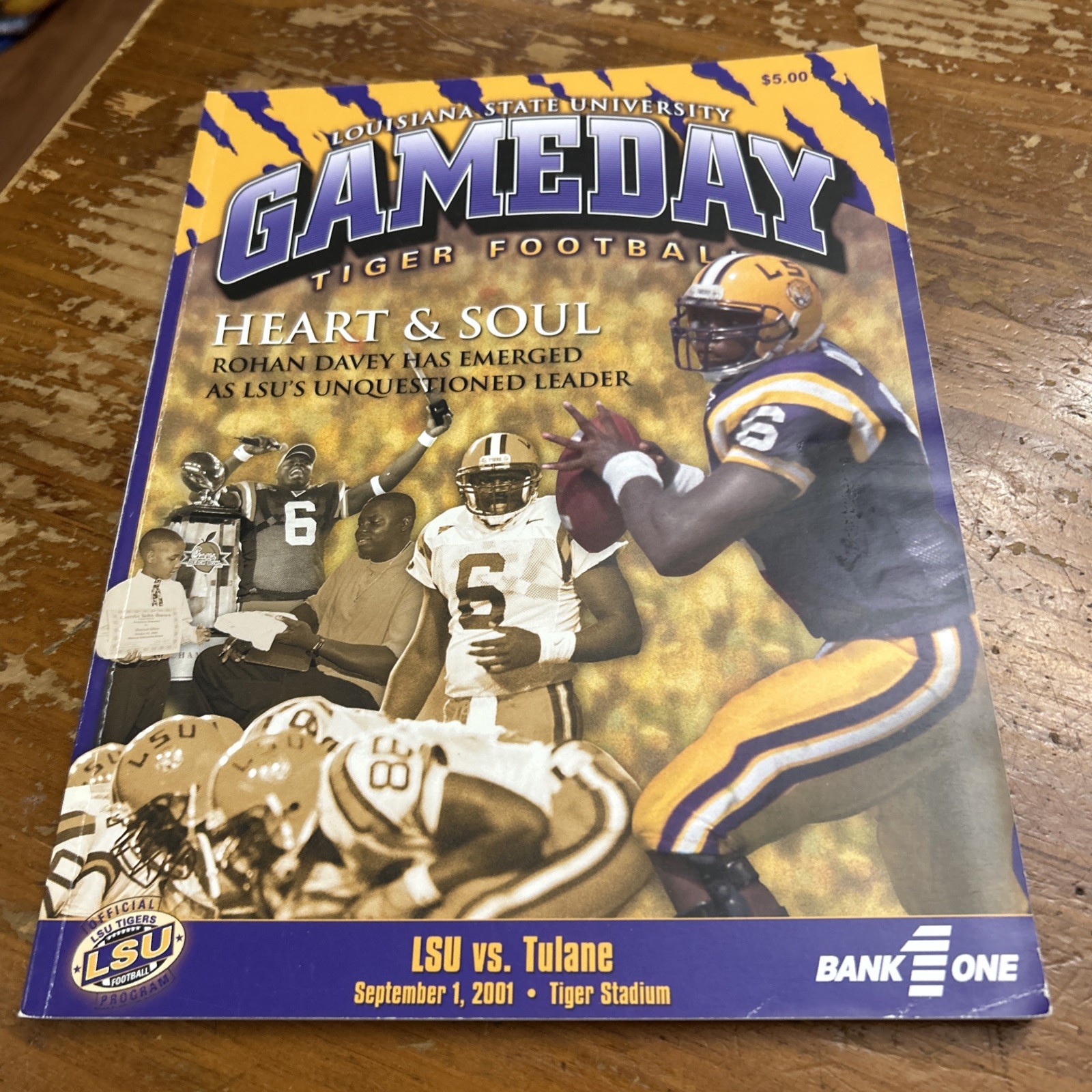 VINTAGE 2001 LSU TIGERS Bs Tulane Green Wave FOOTBALL PROGRAM VINTAGE 2001 LSU TIGERS Bs Tulane Green Wave FOOTBALL PROGRAM
