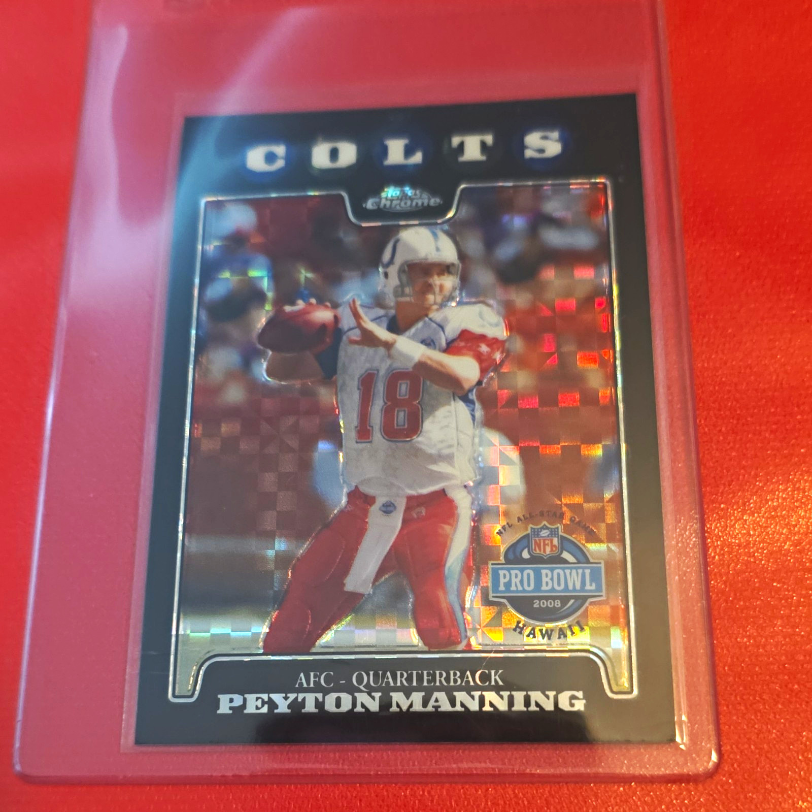Topps 2008 Topps Chrome Pro Bowl Refractors Peyton Manning Colts #TC 2 Slab it