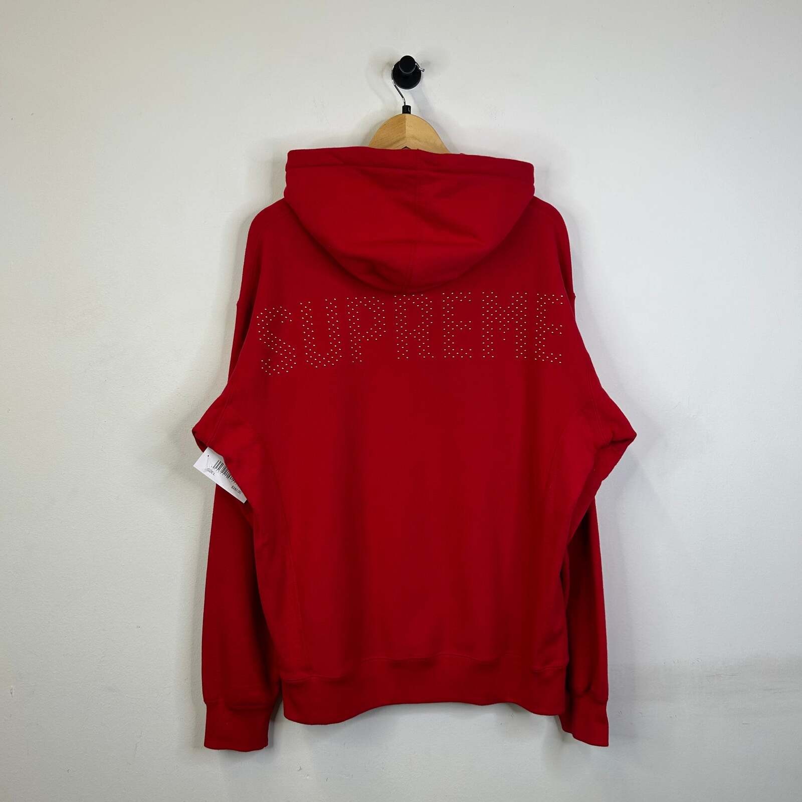 SUPREME STUDDED HOODED SWEATSHIRT \'RED\'