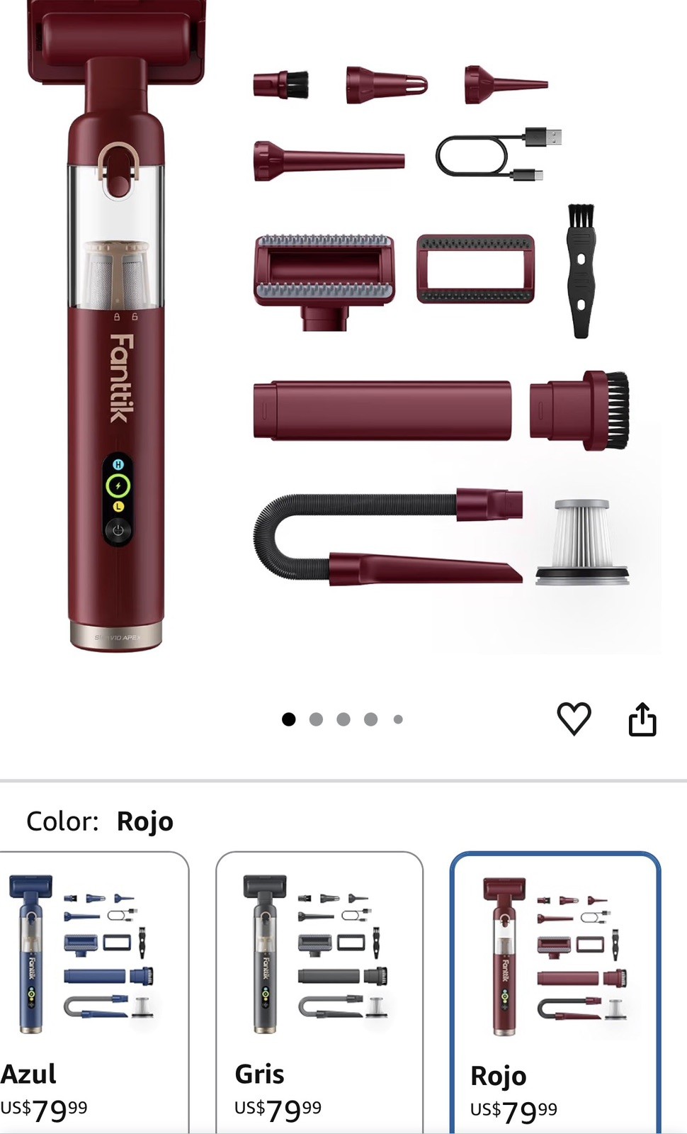 Slim V10 APEX Cordless Car Vacuum, 4-in-1 Portable Mini Handheld Vac, 19kPa S...