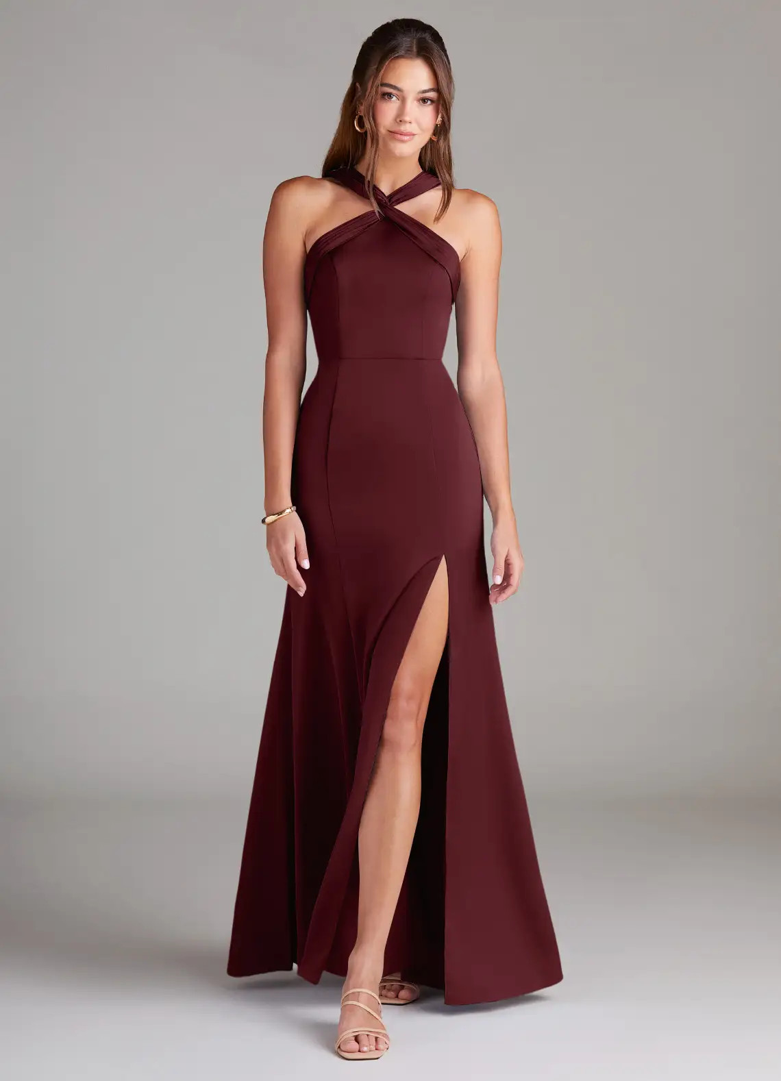 Azazie Rue - Mermaid Pleated Stretch Satin Dress Azazie Rue - Mermaid Pleated Stretch Satin Dress