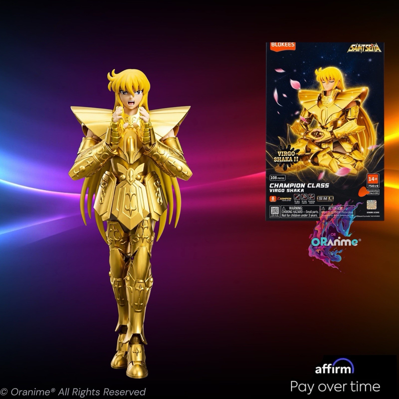 Blokees Saint Seiya Virgo Shaka Action Figure Champion Class *PRE-ORDER*