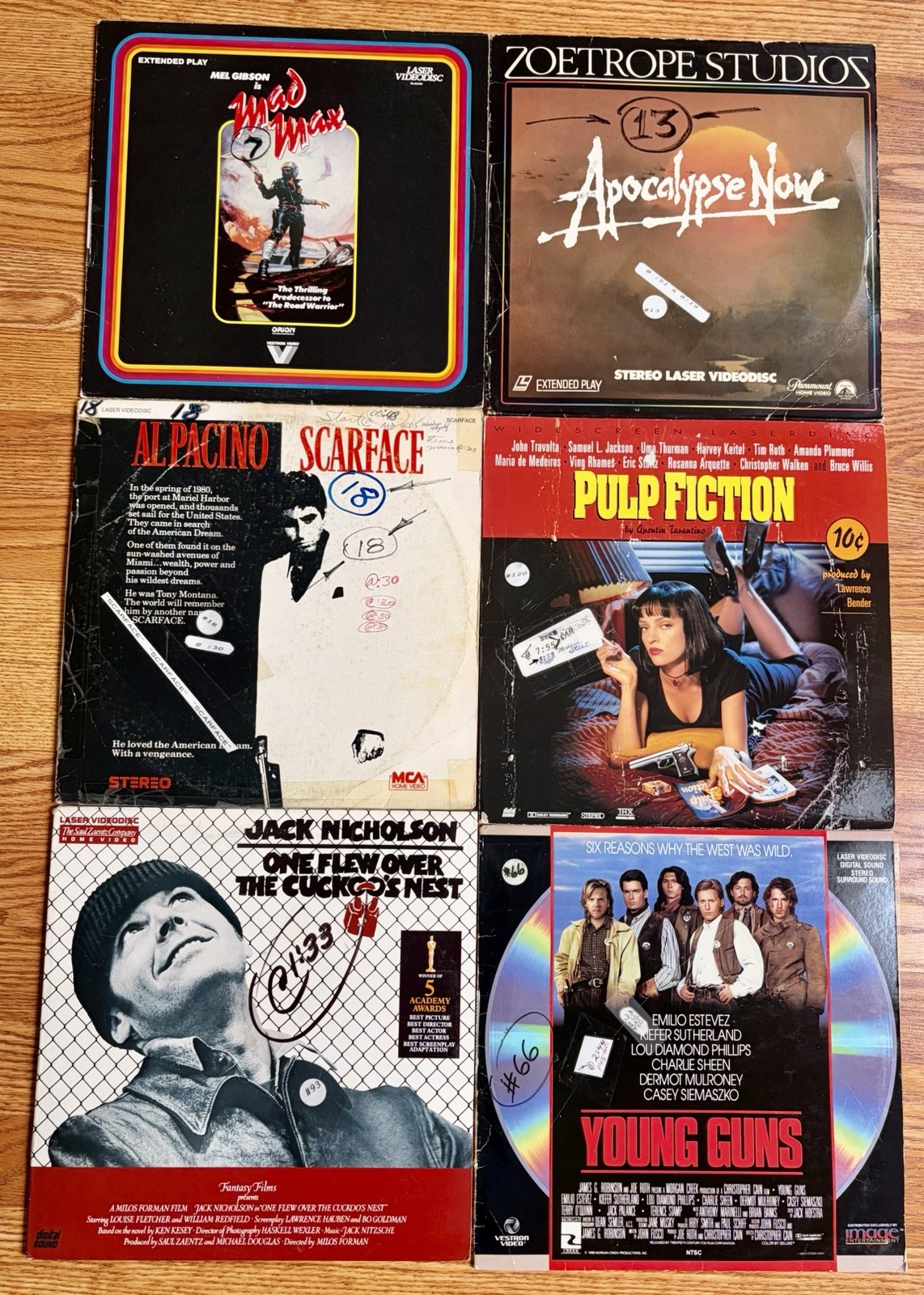 Vintage Blockbuster Cult Movie Laserdisc Lot Pulp Fiction Mad Max Scarface