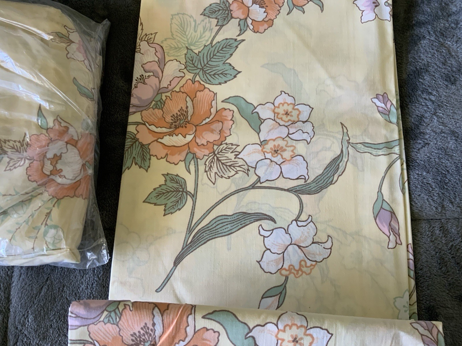 VTG WAMSUTTA JAPANESE GARDEN Floral White Cherry Sheets Ultracale Double Full VTG WAMSUTTA JAPANESE GARDEN Floral White Cherry Sheets Ultracale Double Full