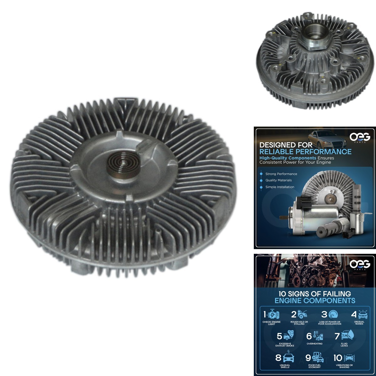 OEG Parts Fan Clutch Fits Ford F-Super Duty 1994-1997 OEG Parts Fan Clutch Fits Ford F-Super Duty 1994-1997