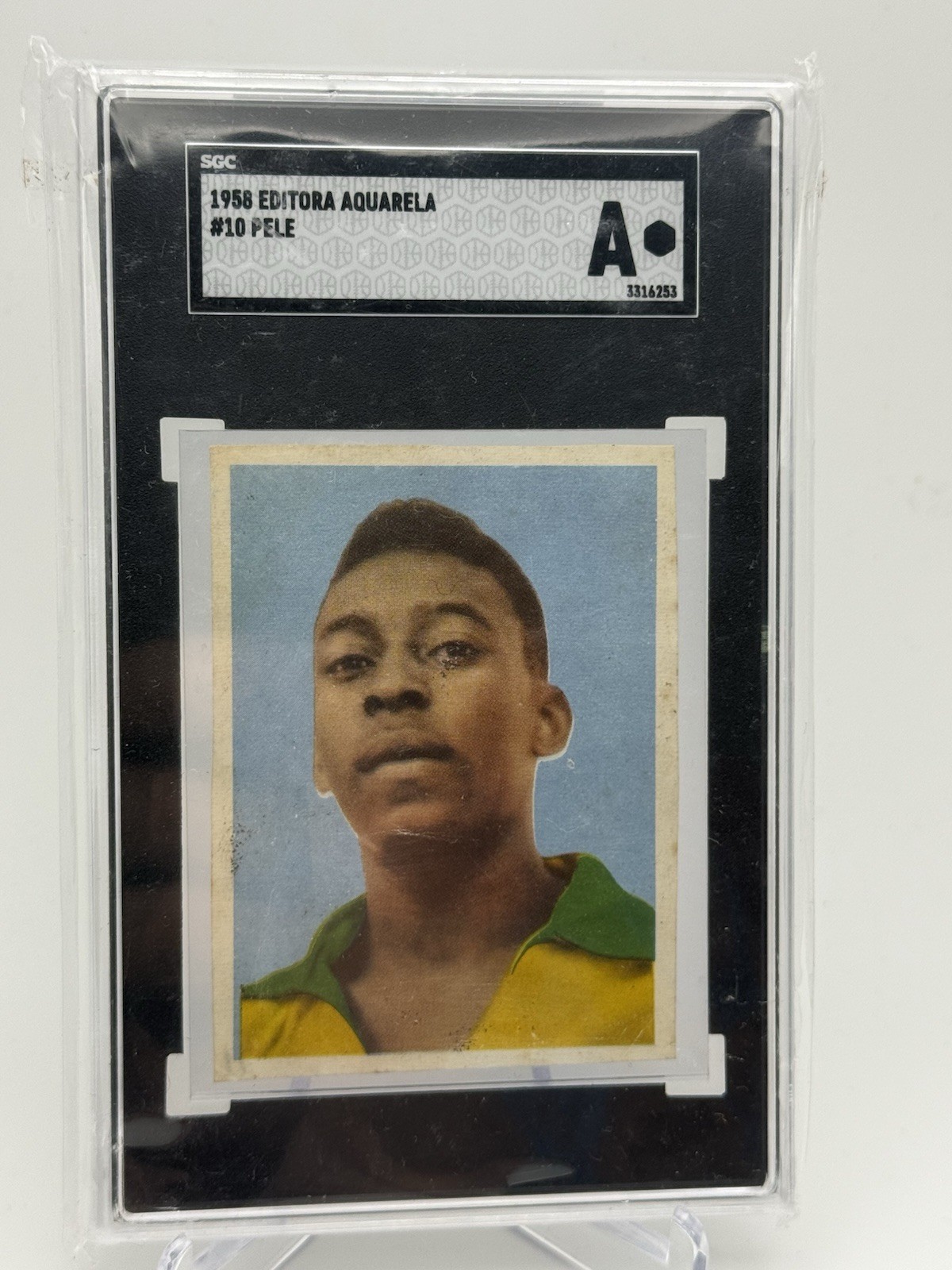 1958 Editora Aquarela #10 PELE ROOKIE RC SGC Authentic Grade A World Cup 1958 Editora Aquarela #10 PELE ROOKIE RC SGC Authentic Grade A World Cup