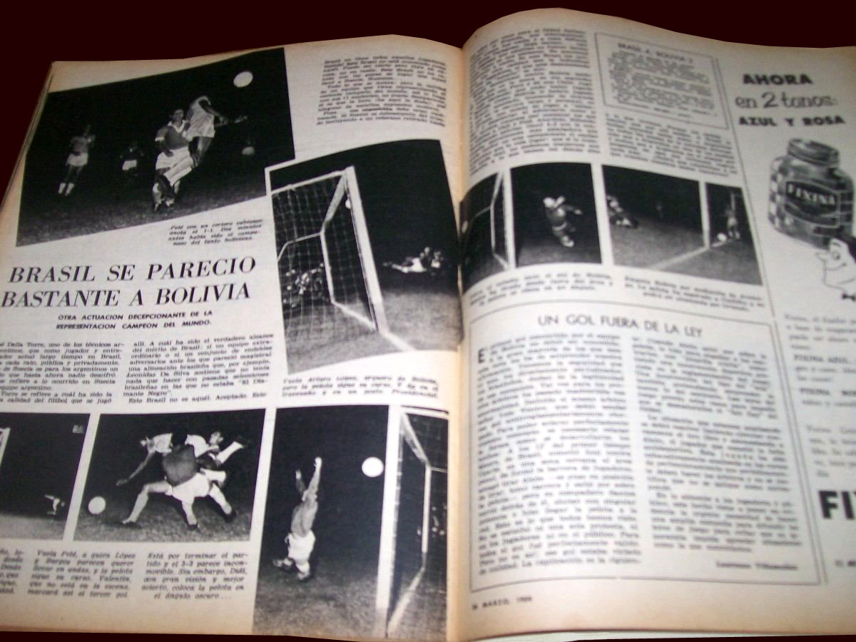 SOUTH AMERICA CUP 1959 Brazil (4) vs Bolivia (2) Football Magazine