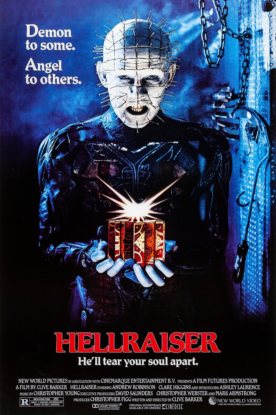 1987 Hellraiser Movie Poster 11X17 Pinhead Frank Julia Kirsty Horror Portal 🍿
