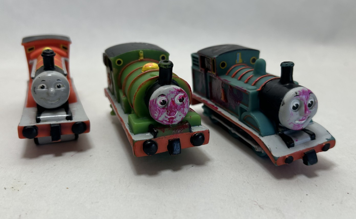 Thomas & Friends Rubber Bath Toy Set of 3: Thomas, Percy, James - Vintage 1992