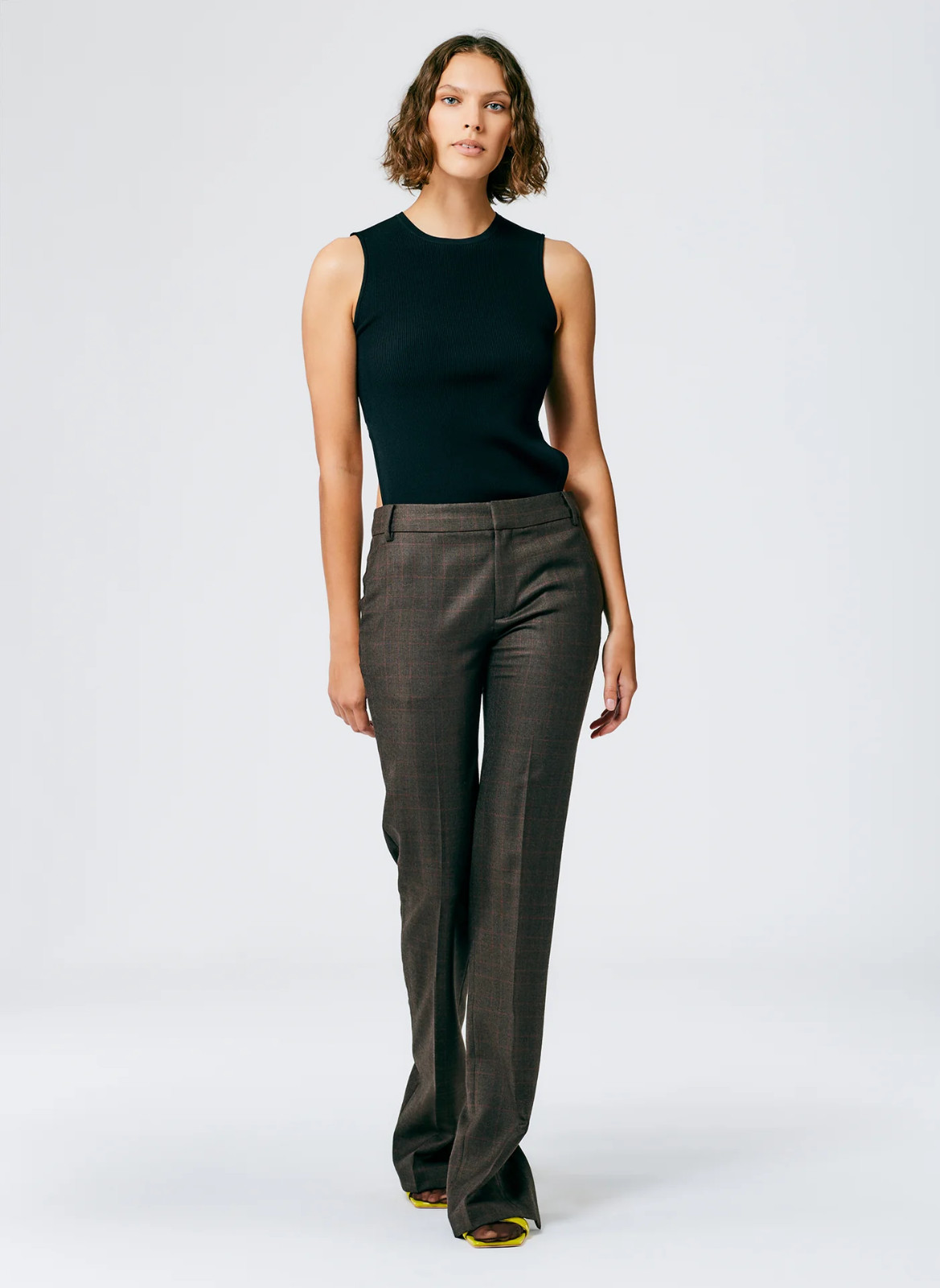 TIBI Reed Suiting Elfie Trouser w/slits virgin wool PANTS SZ 8 Regular NWT$495