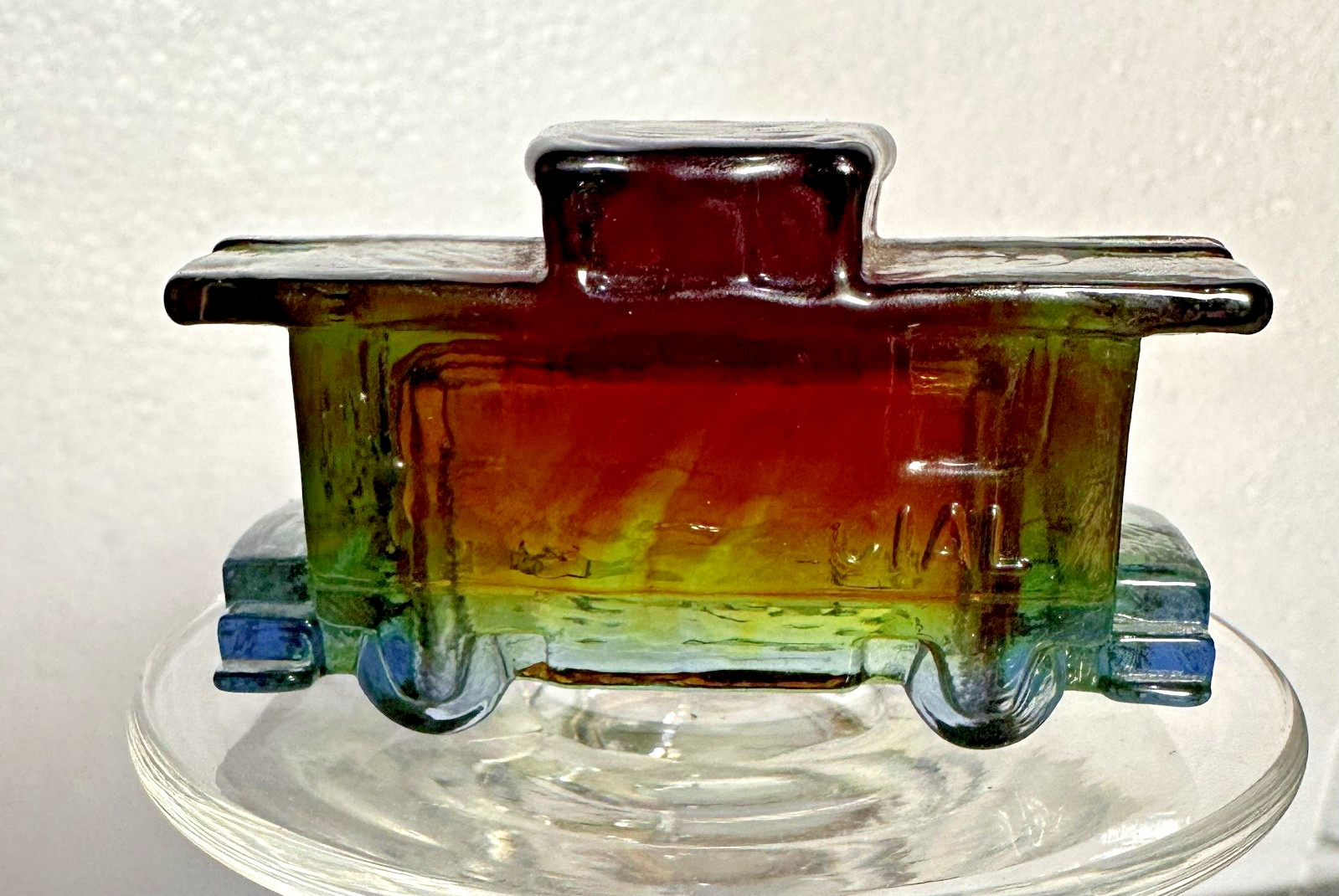 Boyd Glass Special Caboose Rubina glows