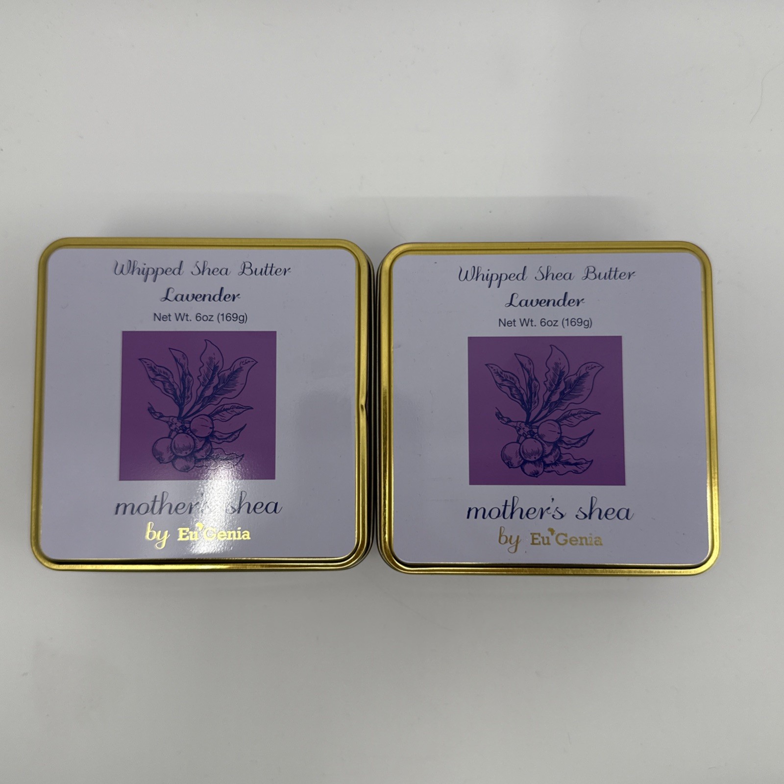 Mother\'s Shea By Eu Genia Whipped Shea Butter Lavender 6oz Set Of 2 Brand New