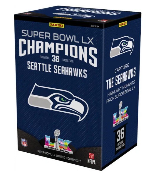2026 Panini Super Bowl LX Seattle Seahawks Champion Box Set Blaster Box
