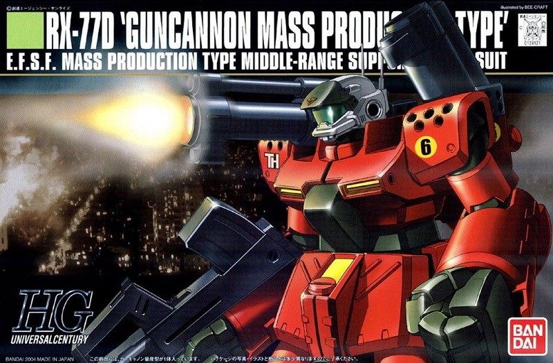 Bandai Hobby Gundam HGUC Guncannon Mass Production Type HG 1/144 Model Kit USA