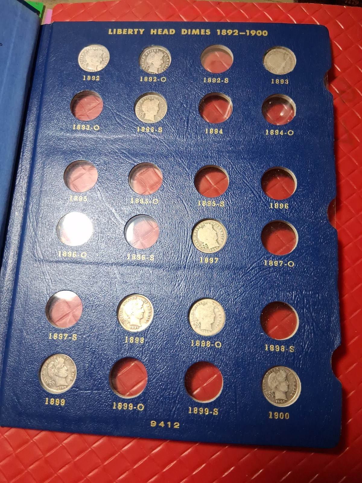 1892-1916 BARBER DIME COLLECTION. 55 COINS. AG-VF CONDITION. 1892-1916 BARBER DIME COLLECTION. 55 COINS. AG-VF CONDITION.