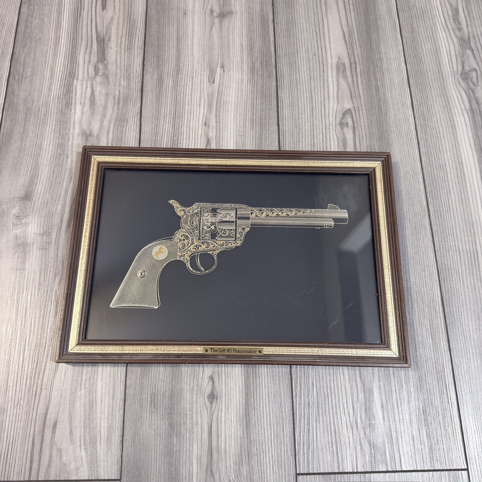 1979 Franklin Mint Colt .45 Peacemaker 24K Gold & Sterling Silver Silhouette COA