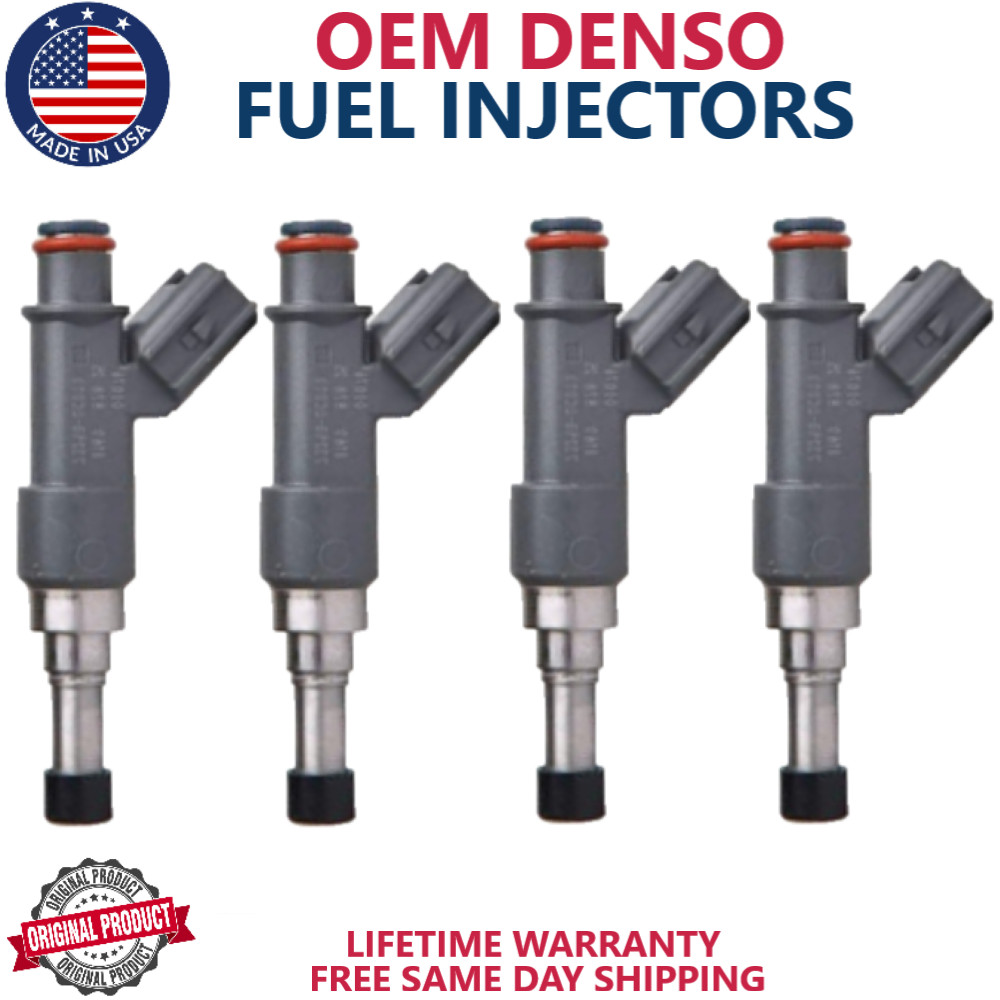 NEW x4 OEM DENSO 23250-0C010 Fuel Injectors For 2005-2014 Toyota Tacoma, 4Runner