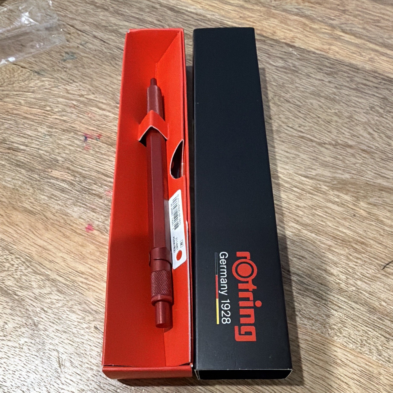 Rotring Germany 600 Series 1928 Classic Pen Red Silver Ink New In Box