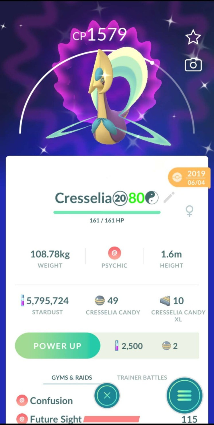 Pokemon Shiny Cresselia Guaranteed Lucky
