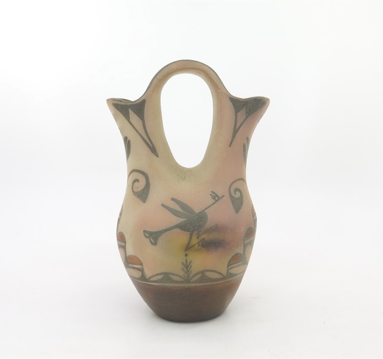 Zia Pueblo Polychrome Wedding Vase Signed Irene Herrera, 