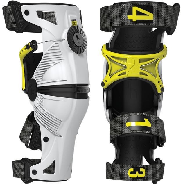 Mobius X8 Knee Braces White/Yellow XS/X-Small (Pair)