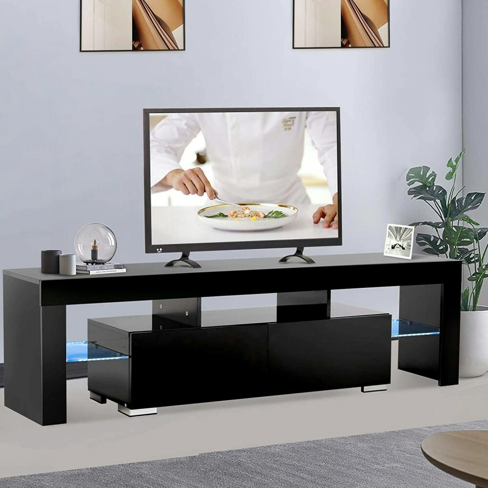 Ktaxon Modern High Gloss TV Stand Unit Storage Console Cabinet Furniture with